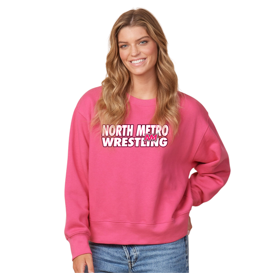 Ladies - Enza Crewneck Sweatshirt (North Metro Wrestling)