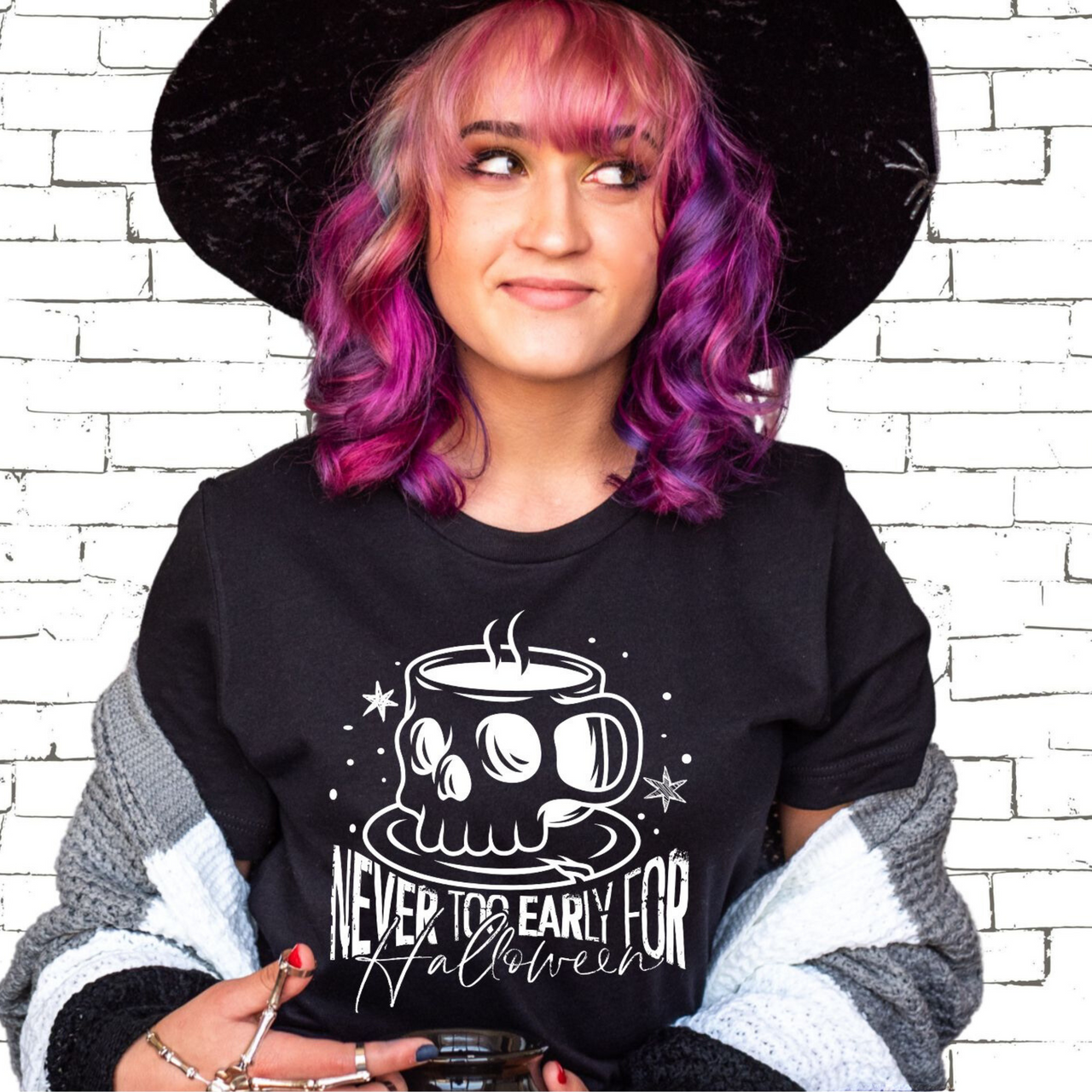 Adult - Unisex Cotton/Poly Tee (Never to Early for Halloween)