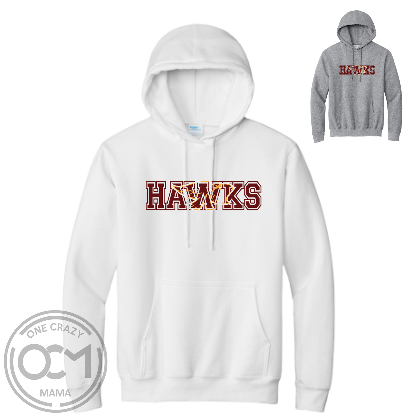 Adult & Youth - Port & Co Unisex Hoodie (Ankeny Hawks Collection)