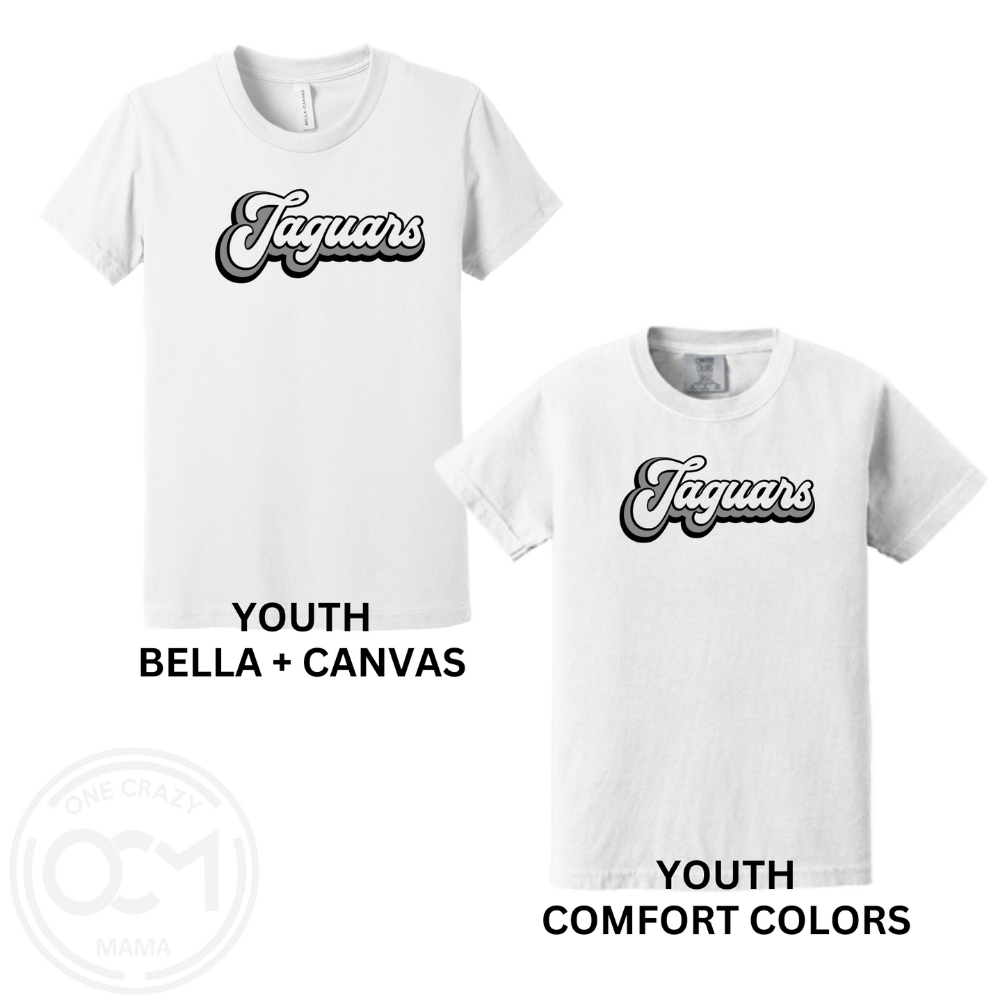 Youth - Bella or Comfort Colors Unisex Tee - (Centennial Jaguars Collection)