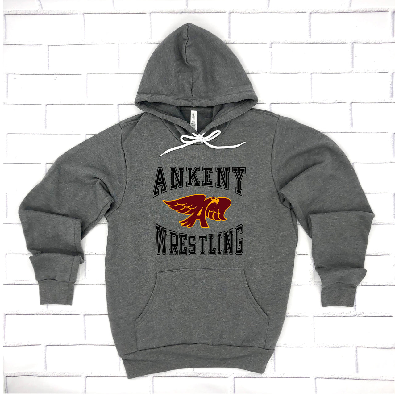 Adult - Unisex Hooded Pullover Sweatshirt - (Ankeny Hawks Wrestling 2003)