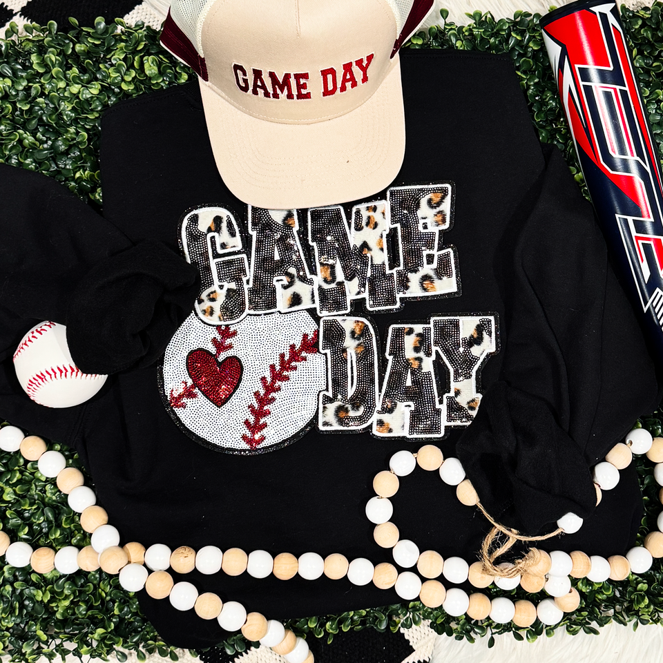 Adult - Game Day Baseball Patch Tees & Sweatshirts (Comfort Colors)