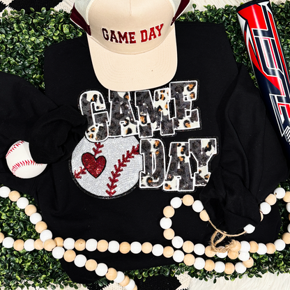 Adult - Game Day Baseball Patch Tees & Sweatshirts (Comfort Colors)