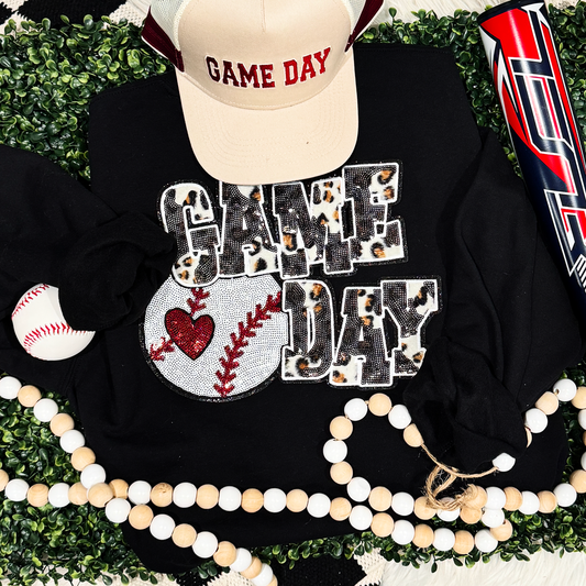 Adult - Game Day Baseball Patch Tees & Sweatshirts (Comfort Colors)