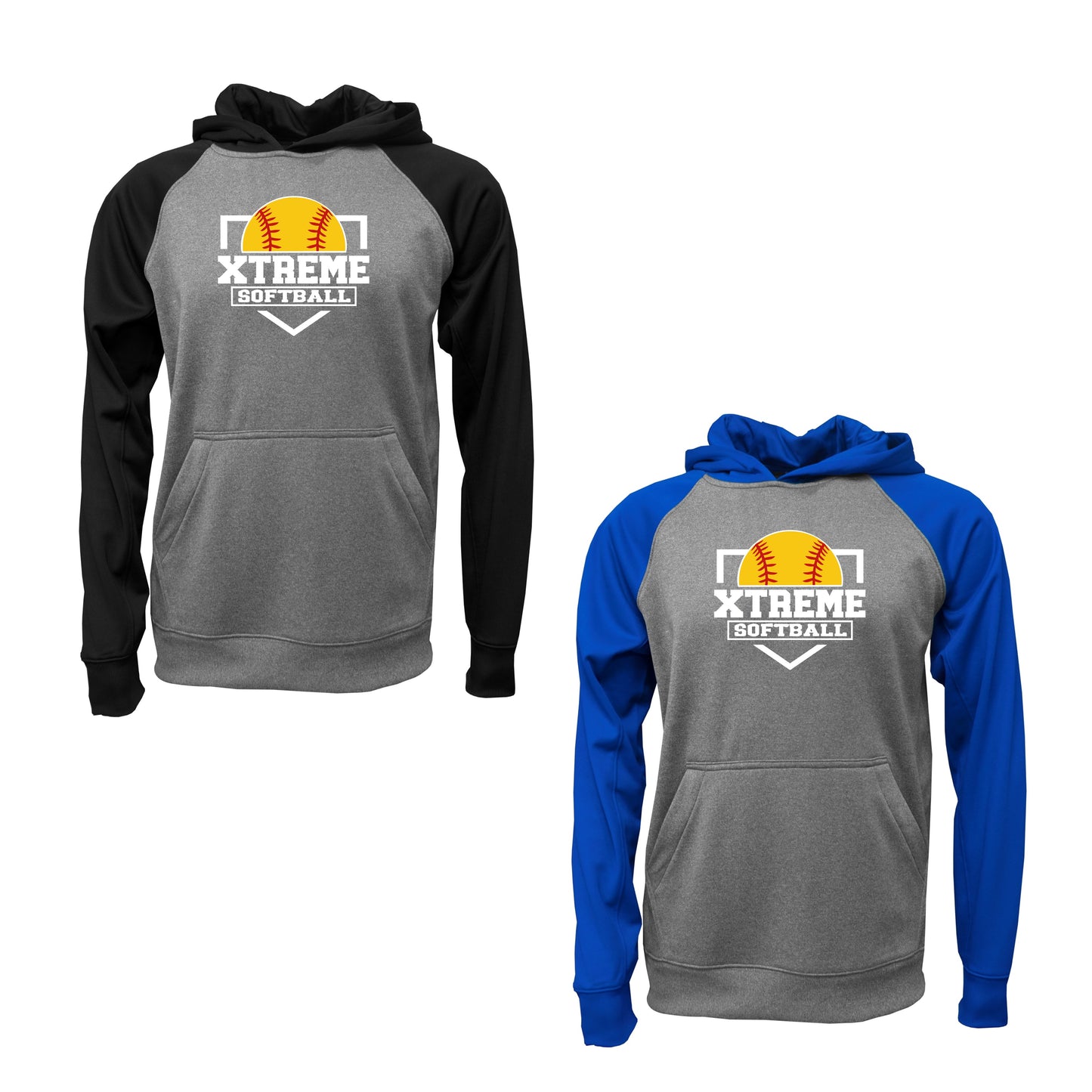 Youth & Adult - Unisex Performance Fleece Raglan Hoodie - (Xtreme Softball)