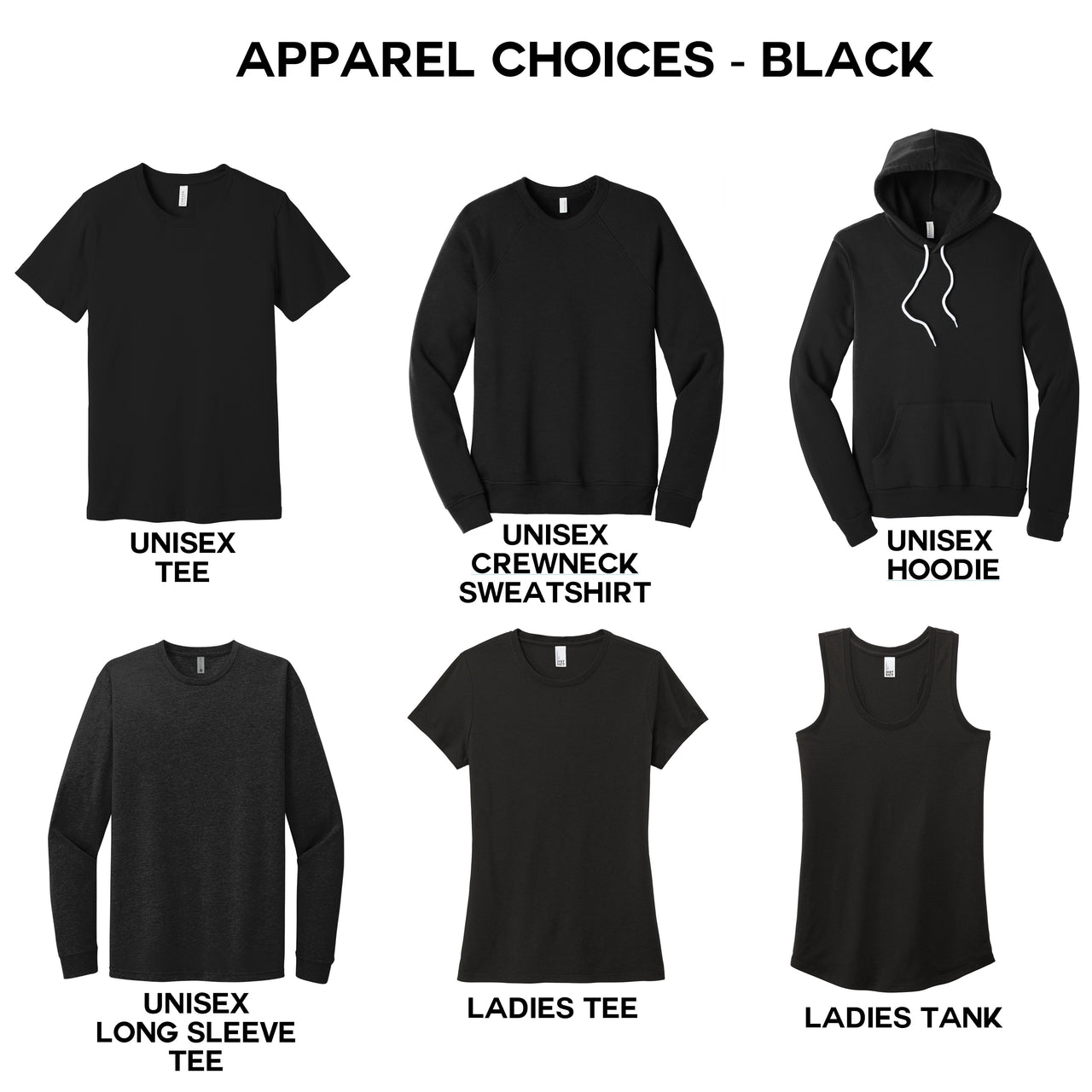 Adult - 6 Apparel Options to pick from -Option to add # (Centennial Jaguars Soccer)