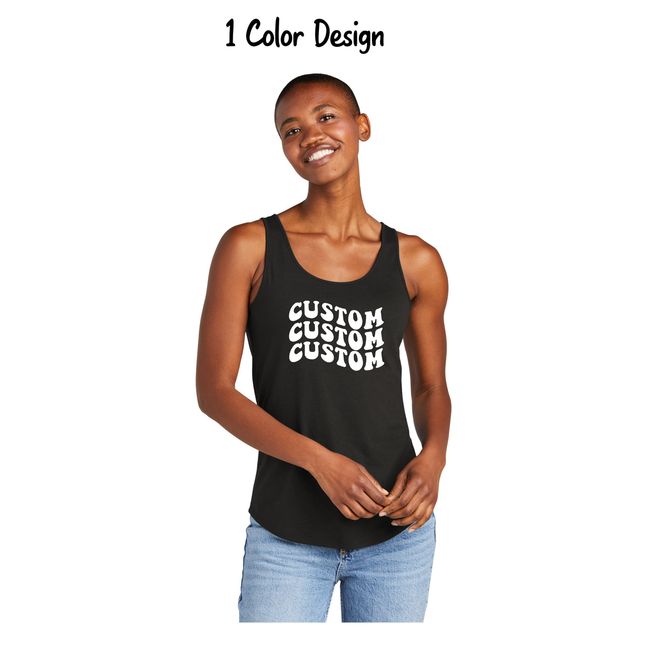 Ladies - Perfect Tri Relaxed Tank (District - Custom)