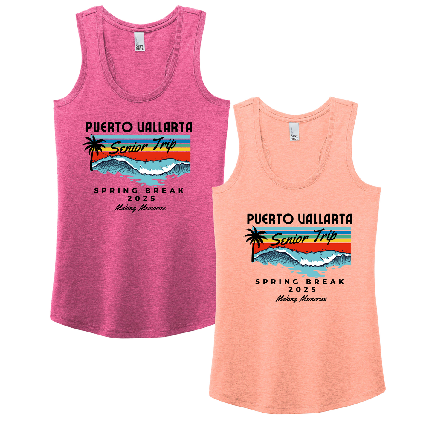 Adult - District Perfect Tri Racerback Tank (Puerto Vallarta)