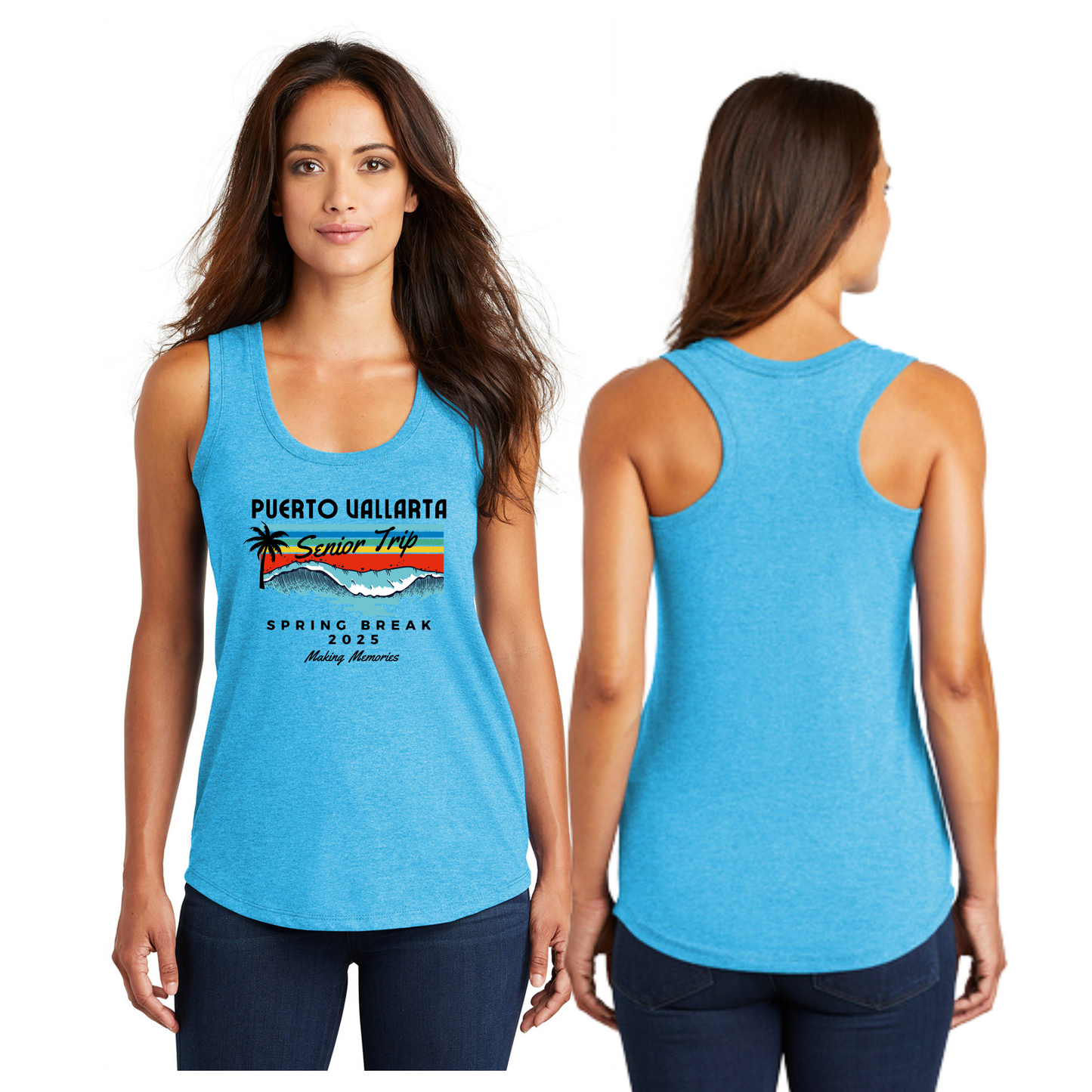 Adult - District Perfect Tri Racerback Tank (Puerto Vallarta)