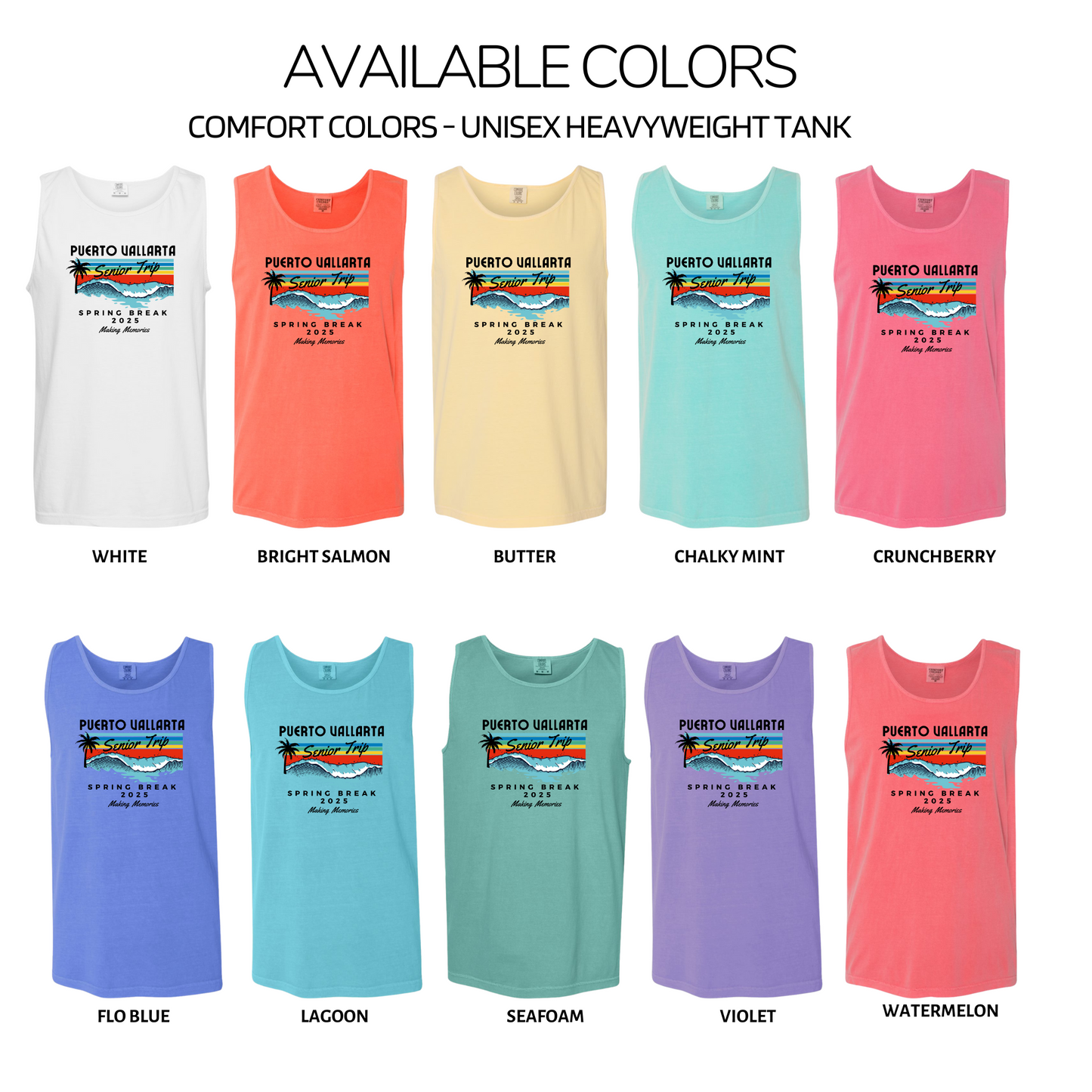 Adult - Comfort Colors Unisex Heavy Weight Tank (Puerto Vallarta)