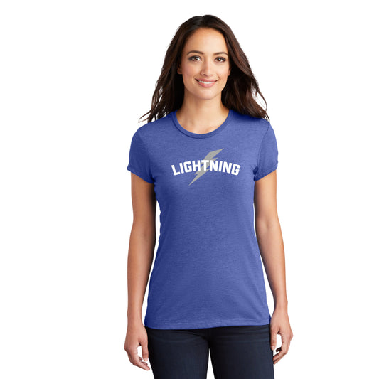 Ladies - District Cotton/Poly Tee - (Lightning Baseball)