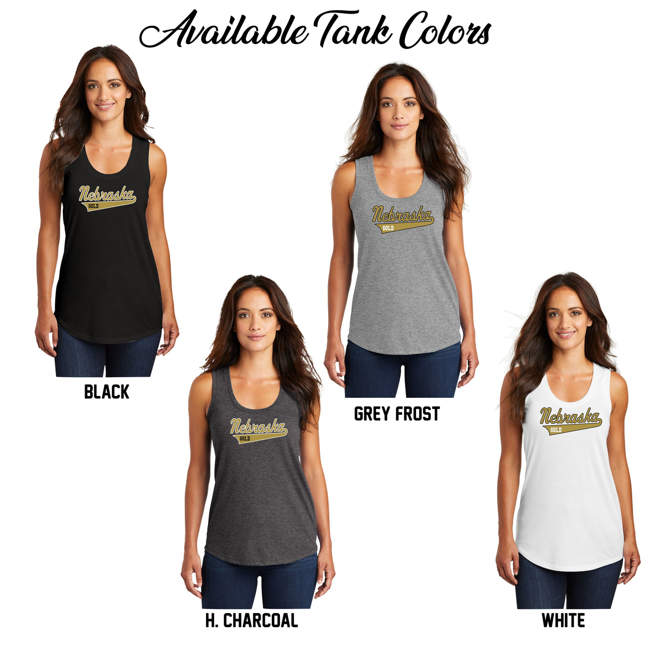Ladies - Perfect Tri ® Racerback Tank - (Nebraska Gold)
