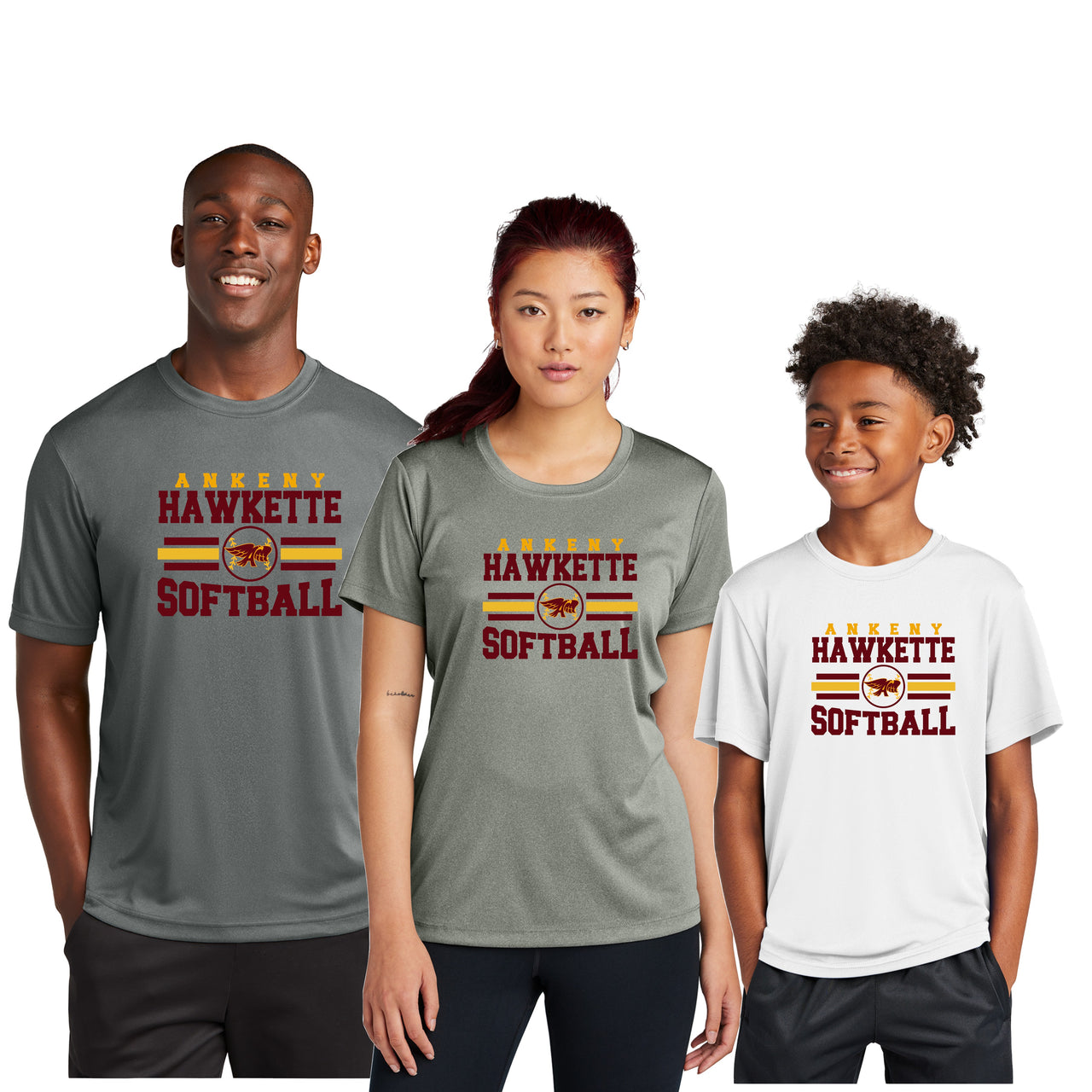 Adult, Ladies & Youth - PosiCharge® Competitor™ Performance Tee  (Ankeny Hawkette Softball)