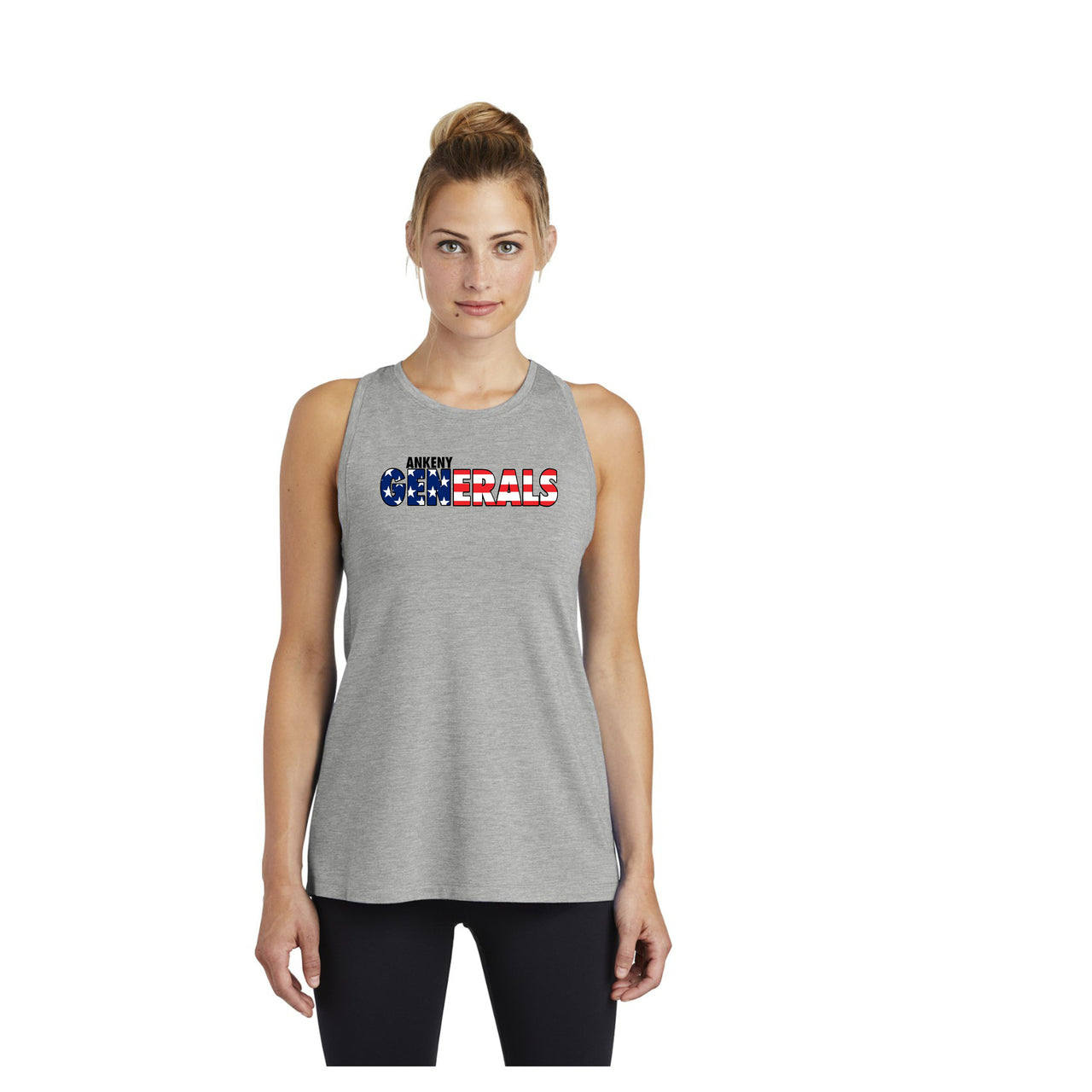 Ladies -  Tri-Blend Wicking Racerback Tank (Ankeny Generals Baseball)