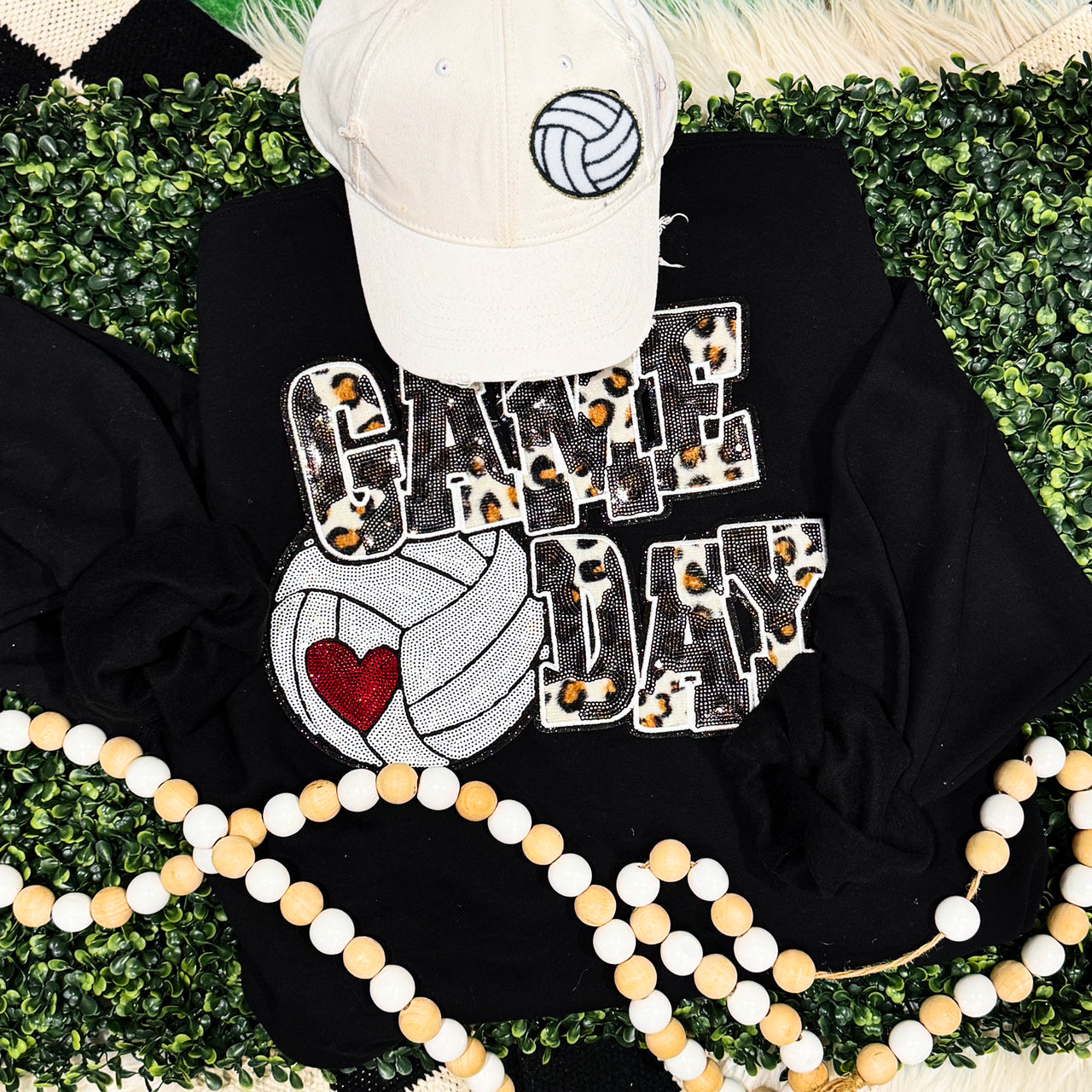 Adult - Game Day Volleyball Patch Tees & Sweatshirts (Comfort Colors)