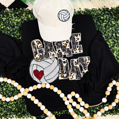 Adult - Game Day Volleyball Patch Tees & Sweatshirts (Comfort Colors)
