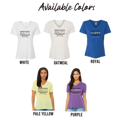 Ladies - Bella Relaxed Triblend Vneck Tee (Cost Cutters)