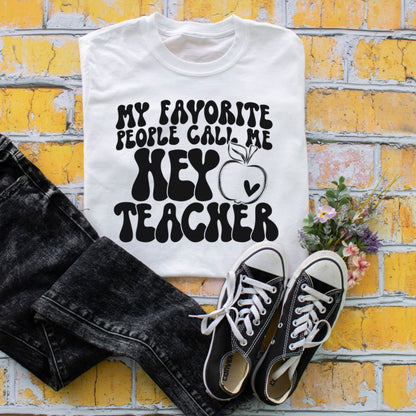 Adult - Unisex Cotton/Poly Tee (Hey Teacher)