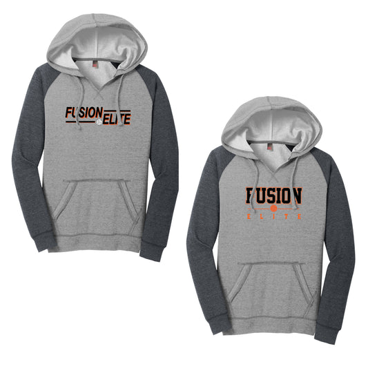 Ladies -District Lightweight Fleece Hooded Pullover (Fusion Elite)