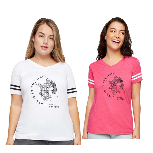 Women's & Ladies - Vintage Vneck Tee (Cost Cutters)