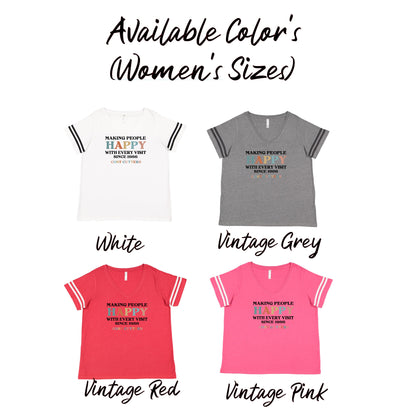 Women's & Ladies - Vintage Vneck Tee (Cost Cutters)