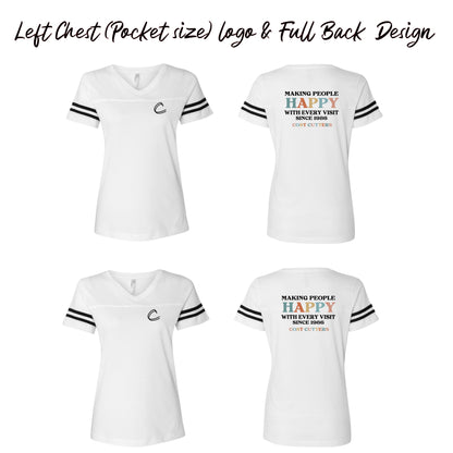 Women's & Ladies - Vintage Vneck Tee (Cost Cutters)