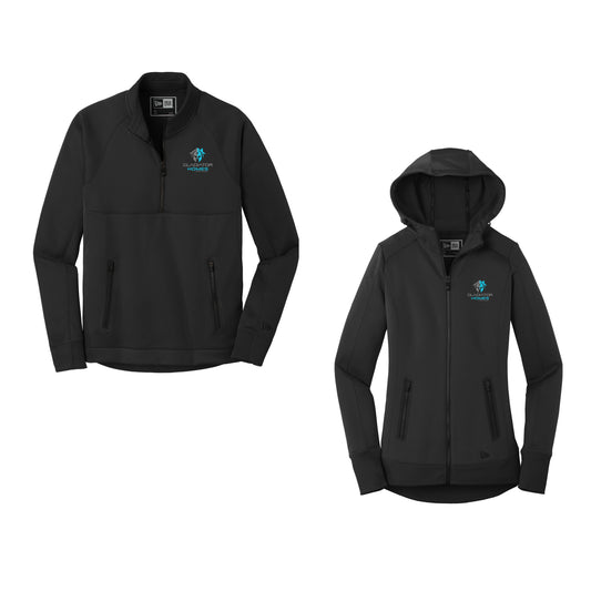 New Era Fleece Mens 1/4-Zip Pullover & Ladies Full Zip Hood(Gladiator Homes)