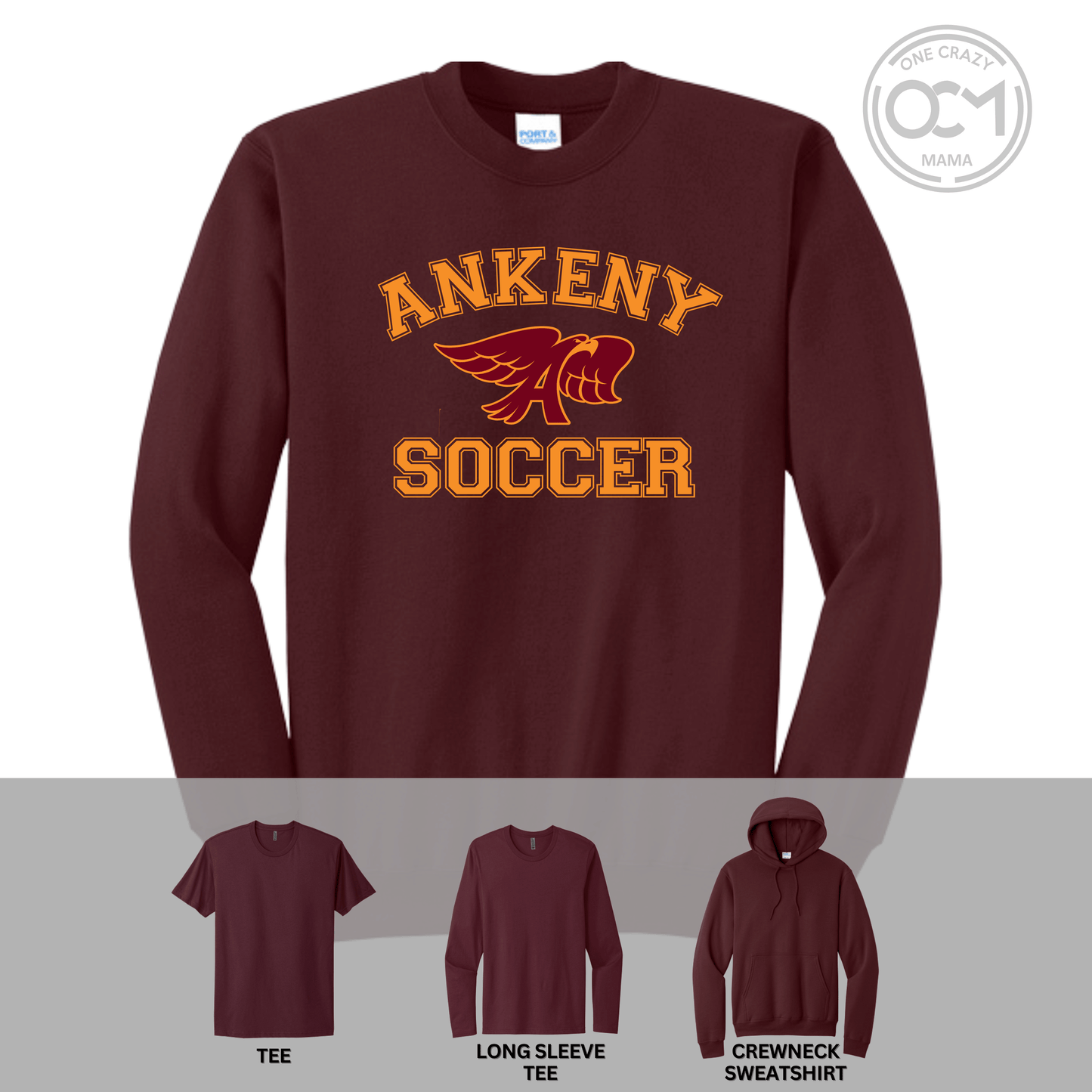 Adult - Multiple Apparel Options (Ankeny Hawks Soccer)