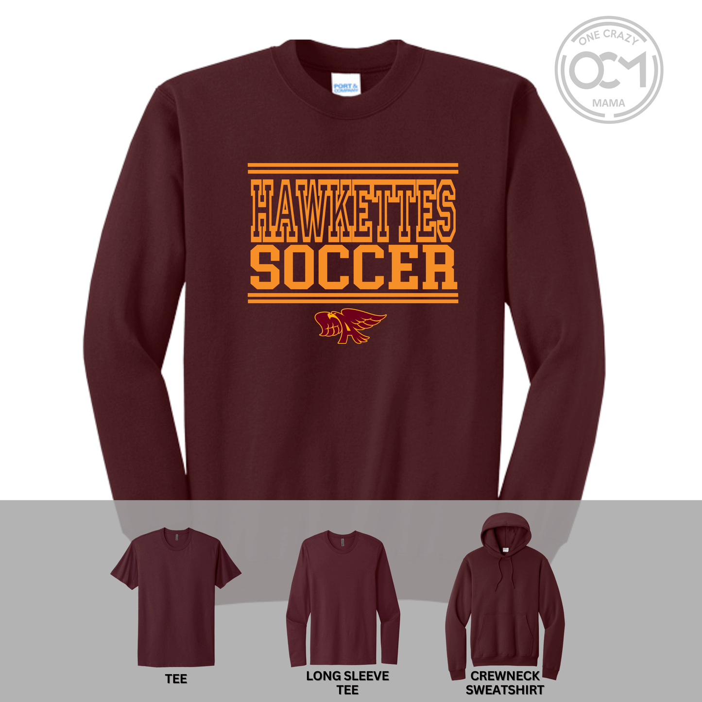 Youth - Multiple Apparel Options (Ankeny Hawks Soccer)