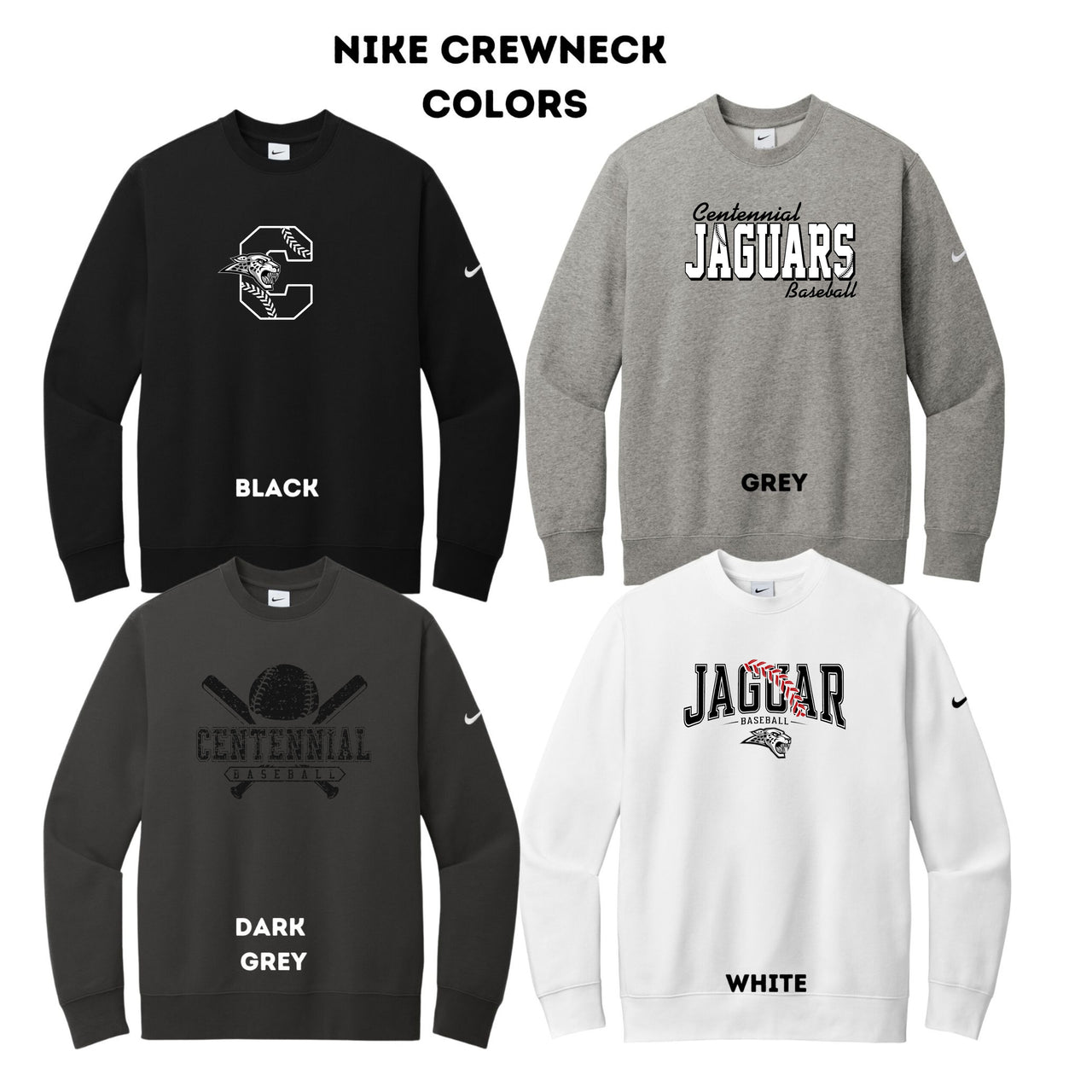 Adult - Nike Crewneck Sweatshirt- (ACHS Baseball 2024)