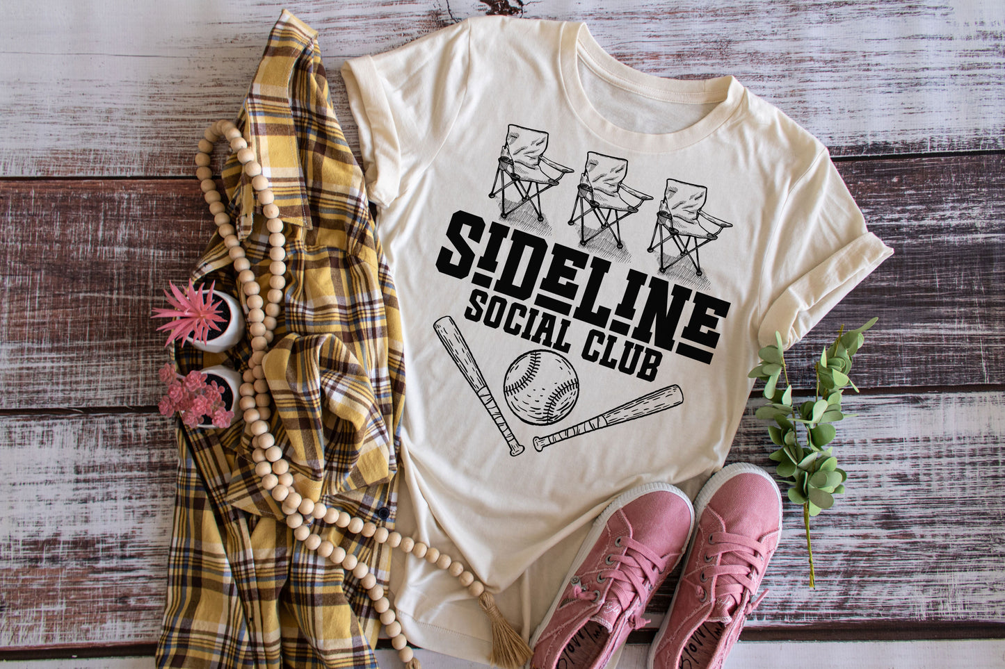 Sideline Social Club - Adult - Bella Unisex Cotton/Poly Tee