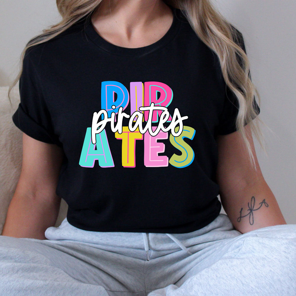 Adult - (6 Apparel Options) - Pirates Colorful