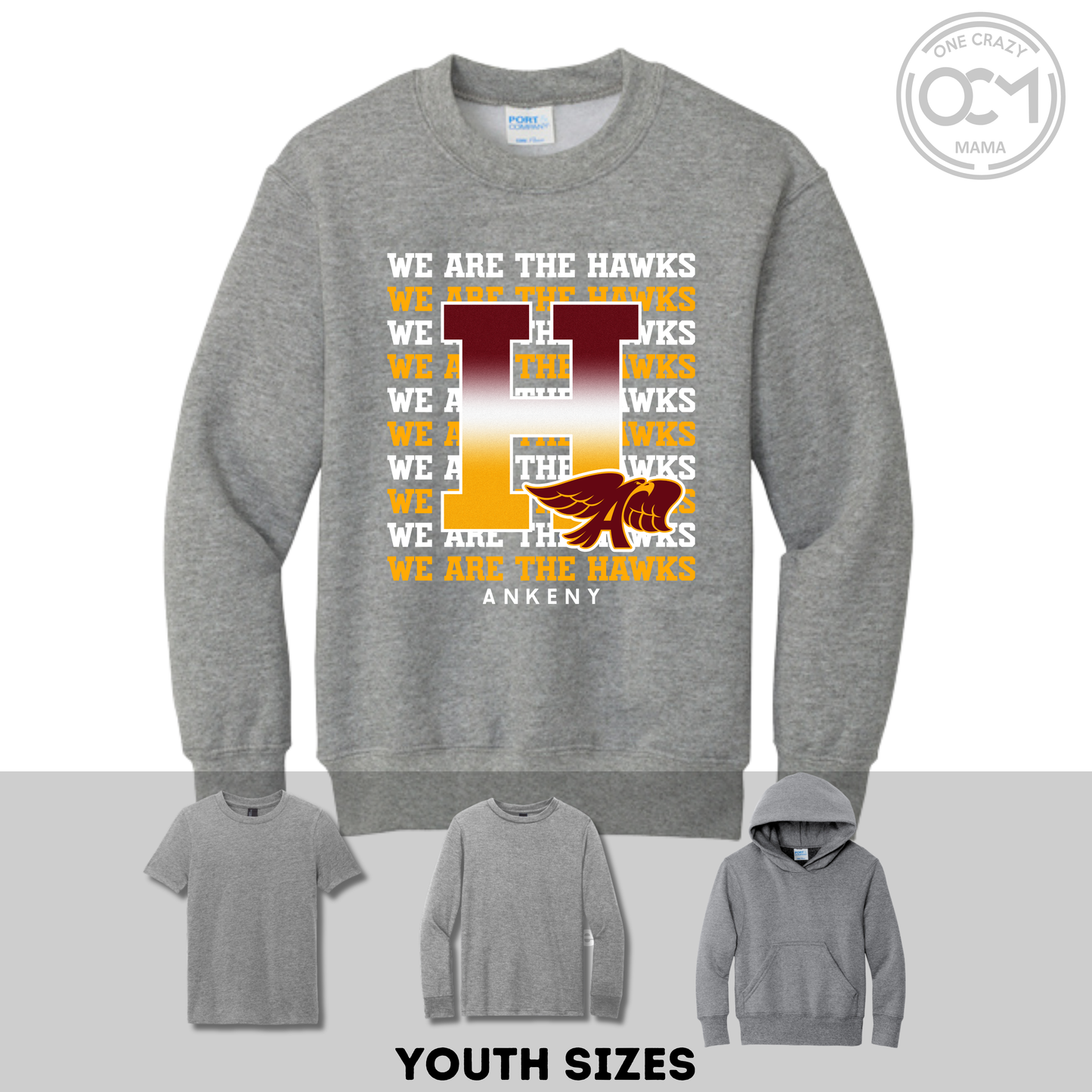 Youth - Multiple Apparel Options (Ankeny Hawks Collection)