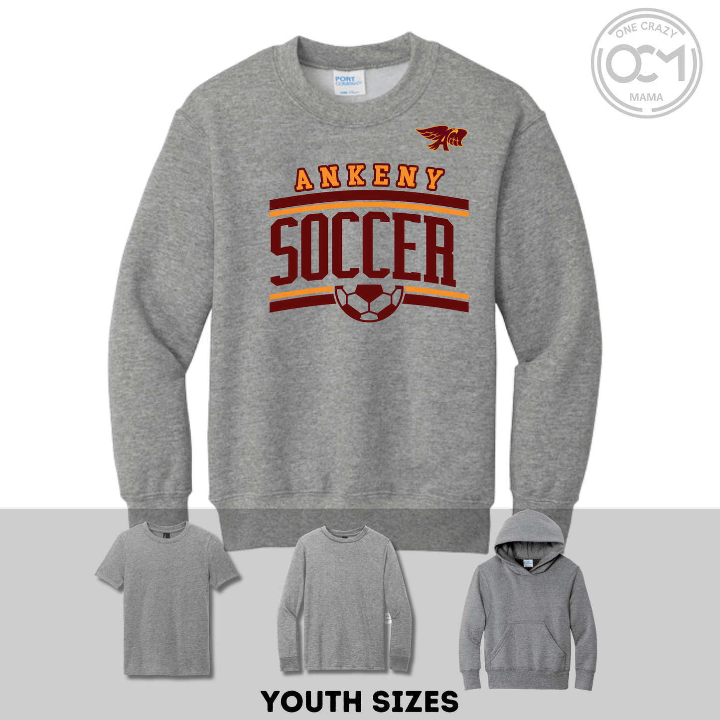Youth - Multiple Apparel Options (Ankeny Hawks Soccer)