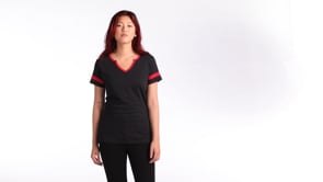 Ladies - Halftime V-Notch Tee (Ankeny Generals Baseball)