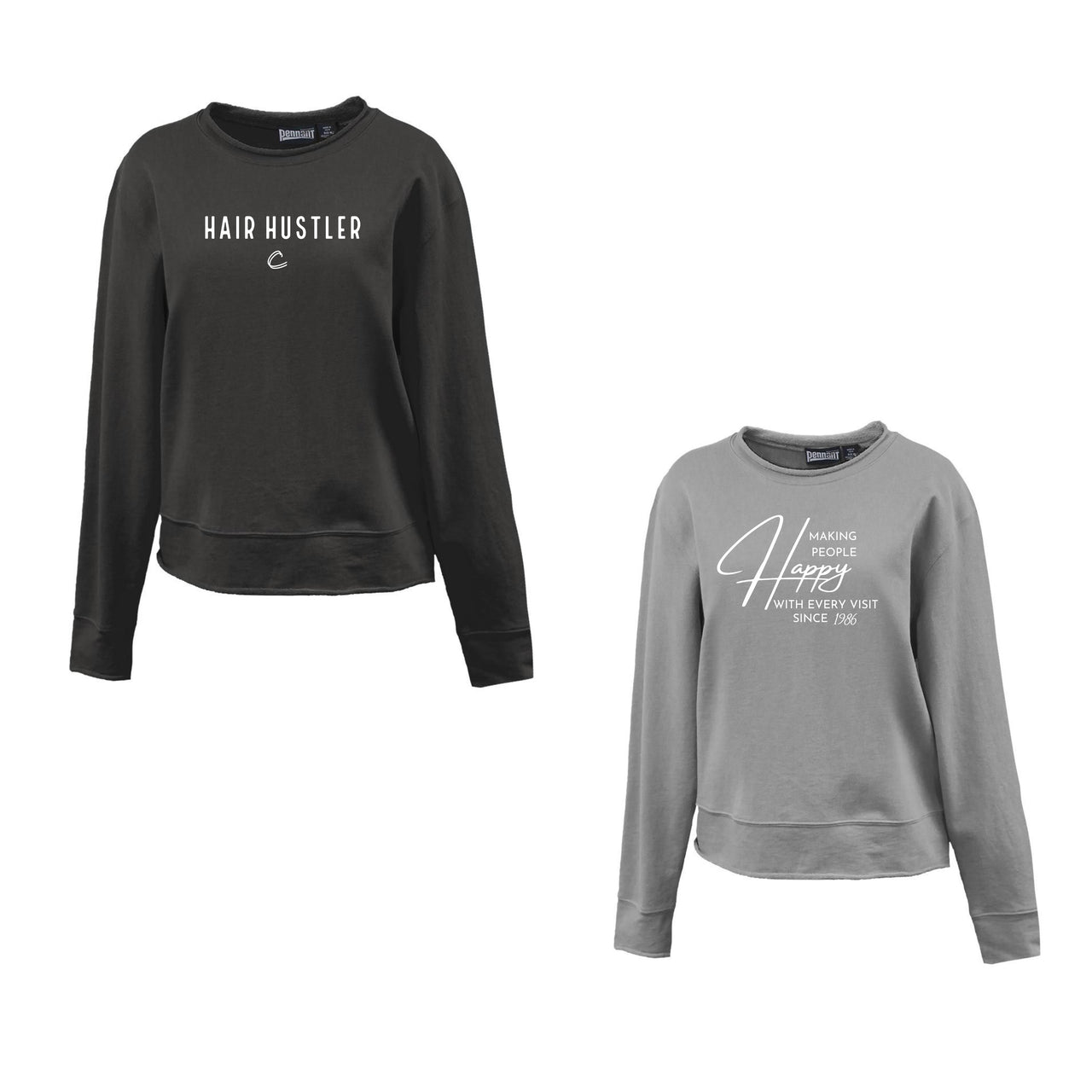 Ladies - Rolled Edge Crewneck Sweatshirt - (Cost Cutters)