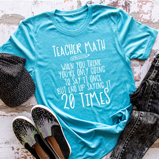 Adult - Unisex Cotton/Poly Tee (Teacher Math)