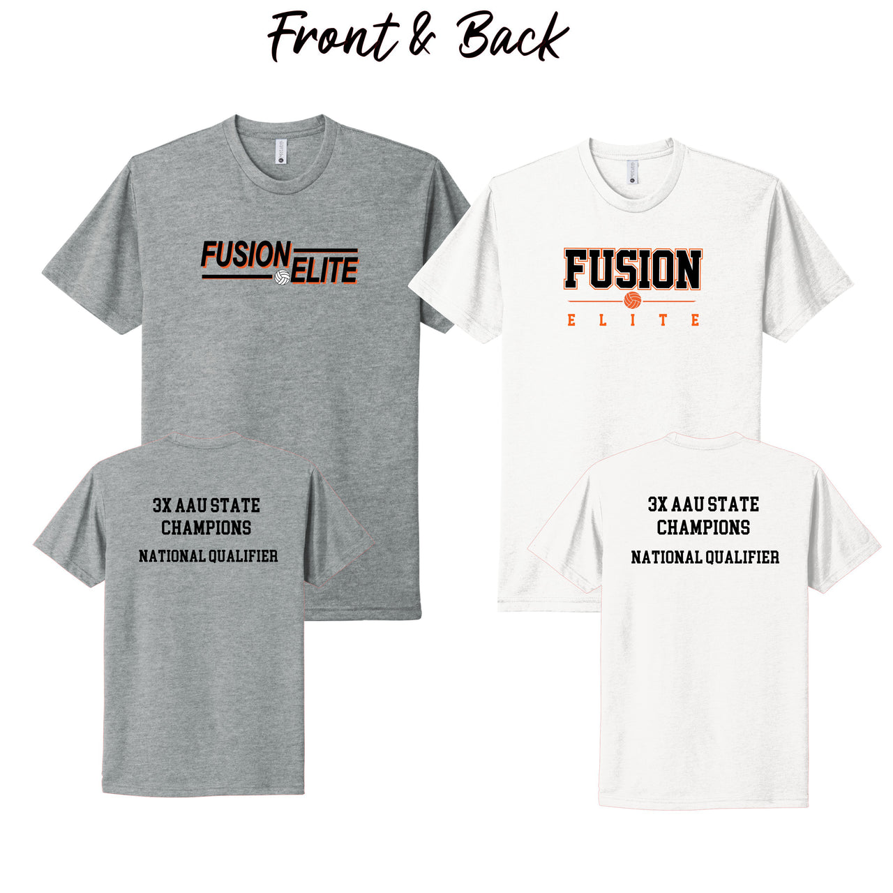 Adult & Youth -Bella Unisex Tee - FRONT & BACK (Fusion Elite)