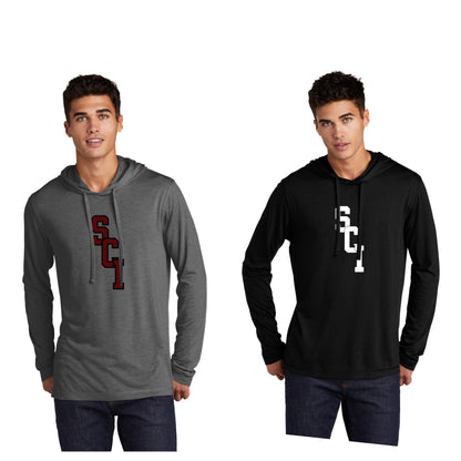 Adult - Tri-Blend Wicking Long Sleeve Hooded Tee - (SCI)