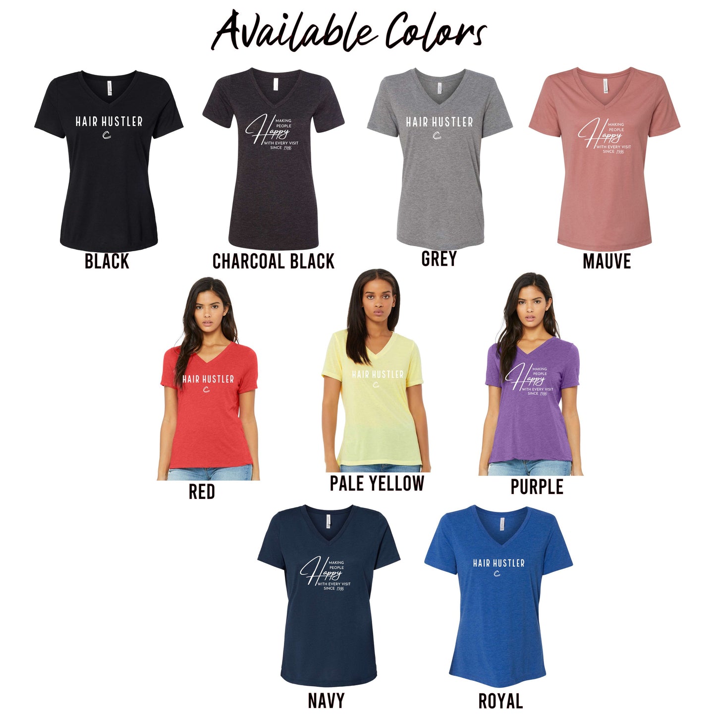 Ladies - Bella Relaxed Triblend Vneck Tee (Cost Cutters)