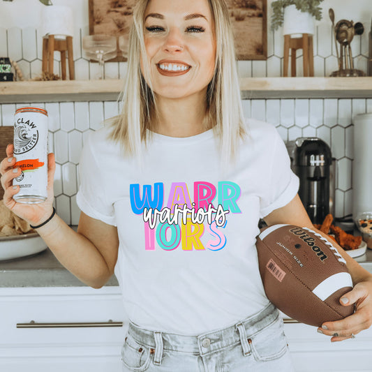 Adult - (6 Apparel Options) - Warriors Colorful