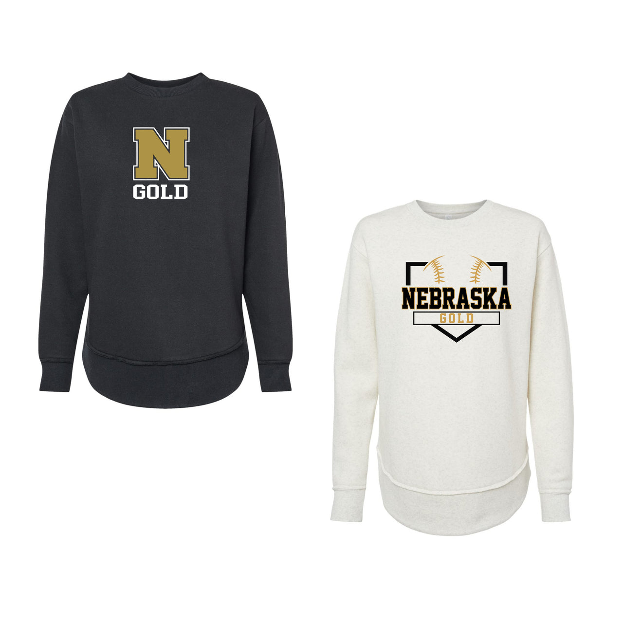 Ladies- Weekend Fleece Crewneck Sweatshirt (Nebraska Gold)