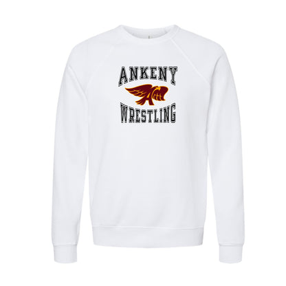 Adult - Unisex Crewneck Raglan Sweatshirt - (Ankeny Hawks Wrestling)