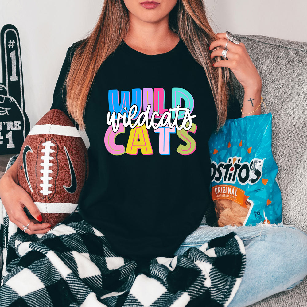 Adult - (6 Apparel Options) - Wildcats Colorful