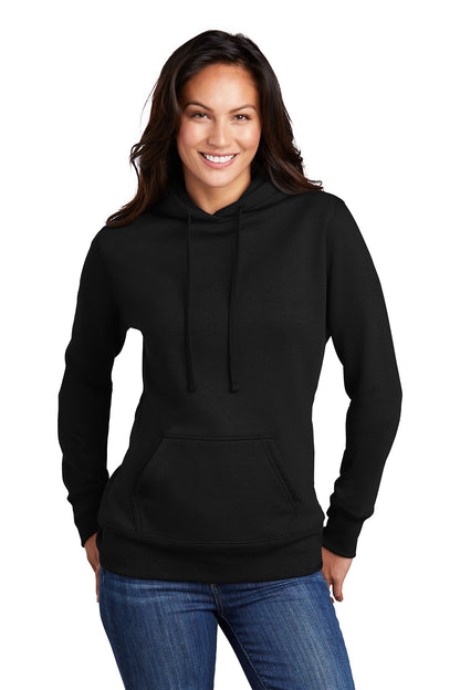 Ladies - Core Fleece Pullover Hooded Sweatshirt -(Nebraska Gold)