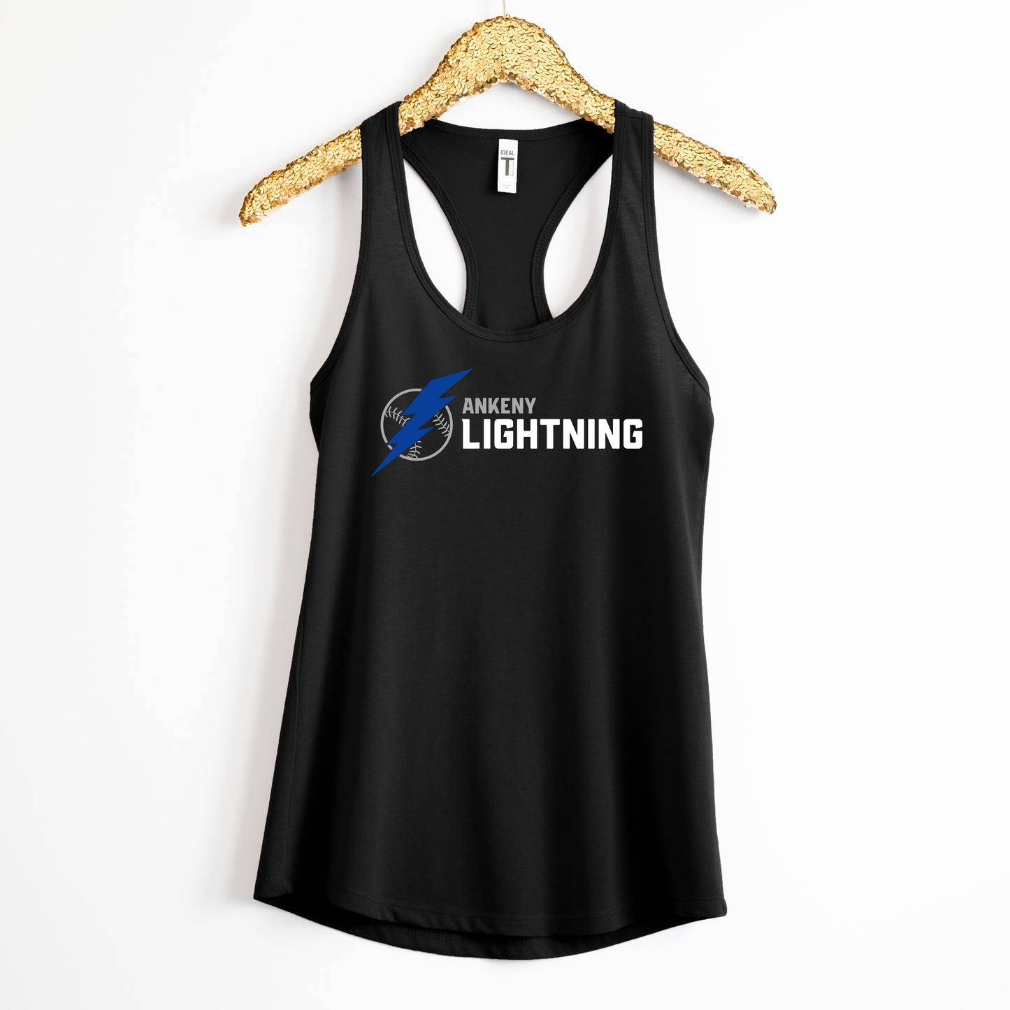 Ladies - Next Level Racerback Tank - (Lightning Baseball)