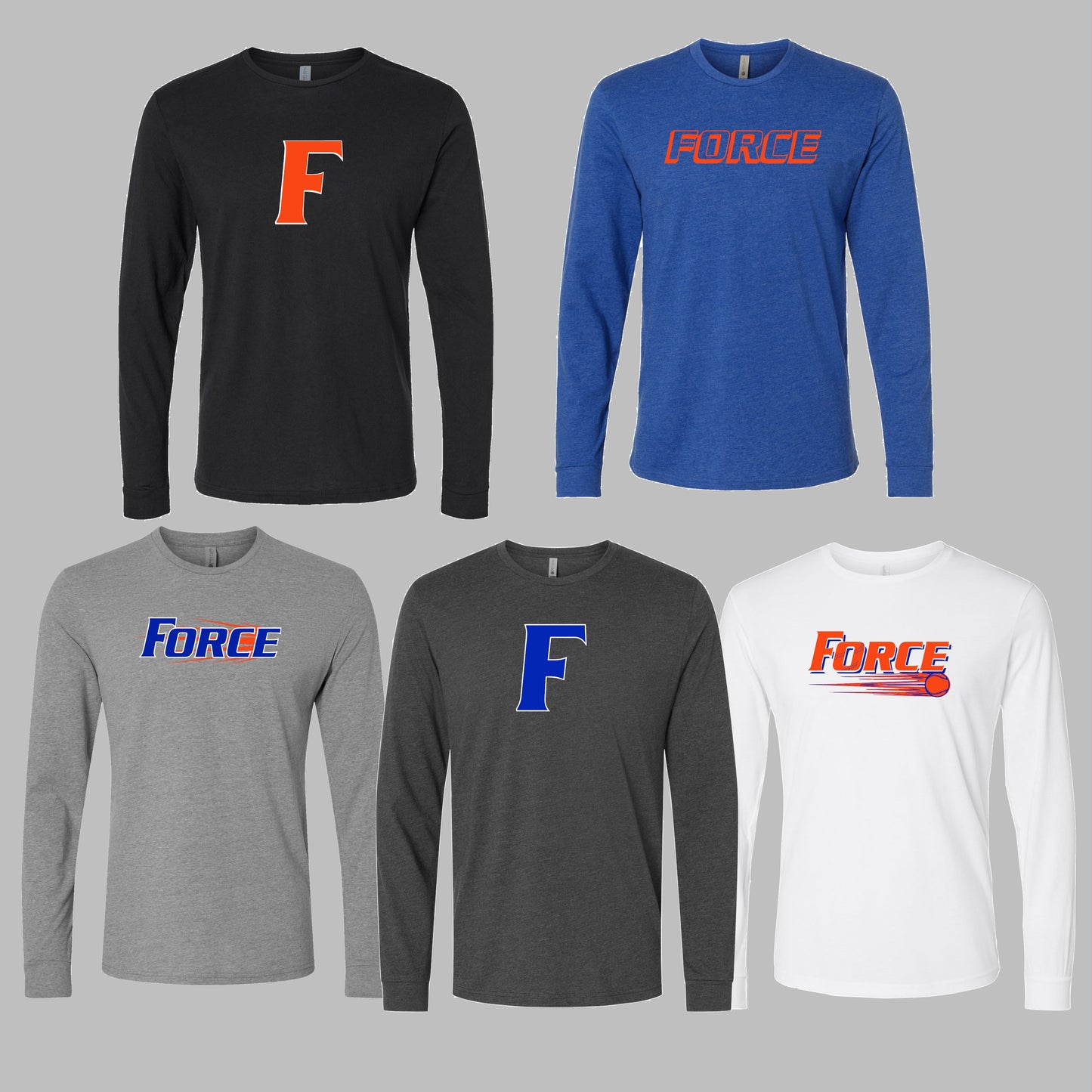 Adult - Unisex Long Sleeve Cotton/Poly Tee- (Force Softball)