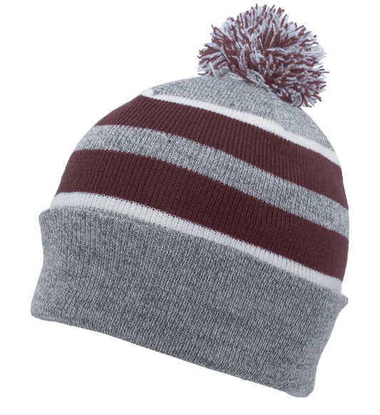 KNIT FOLD OVER POM-POM BEANIE