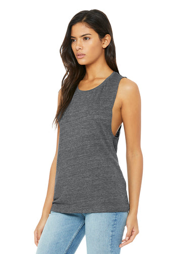 Ladies - Bella Flowy Muscle Tank - (Iowa Energy Baseball)