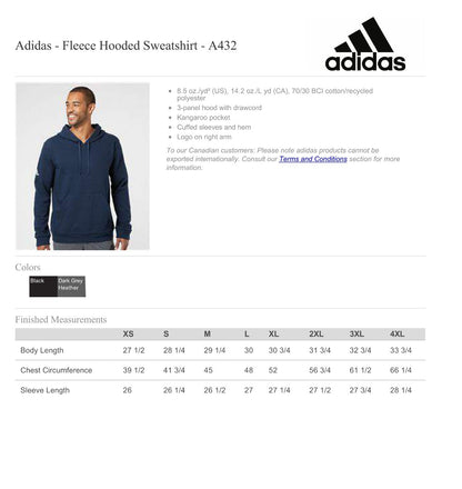 Adult - Unisex Adidas Hoodie (Volleyball Game Day)